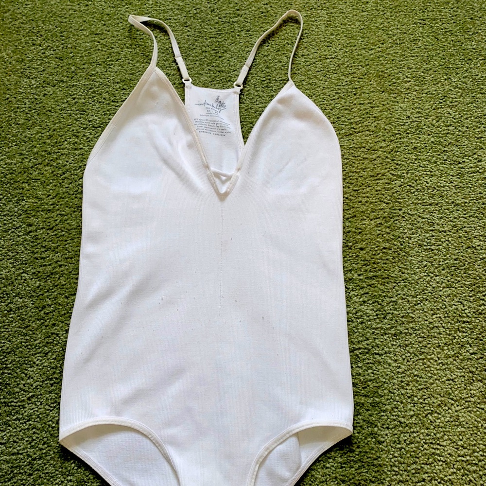 Free People Intimitely White Body Suit